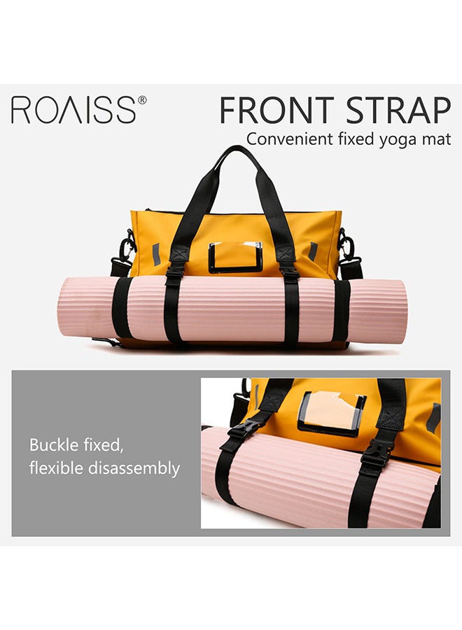 Large Capacity Travel Fitness Bag Independent Shoe Compartment Dry Wet Separation Sports Bag Adjustable And Detachable Shoulder Strap Luggage Bag