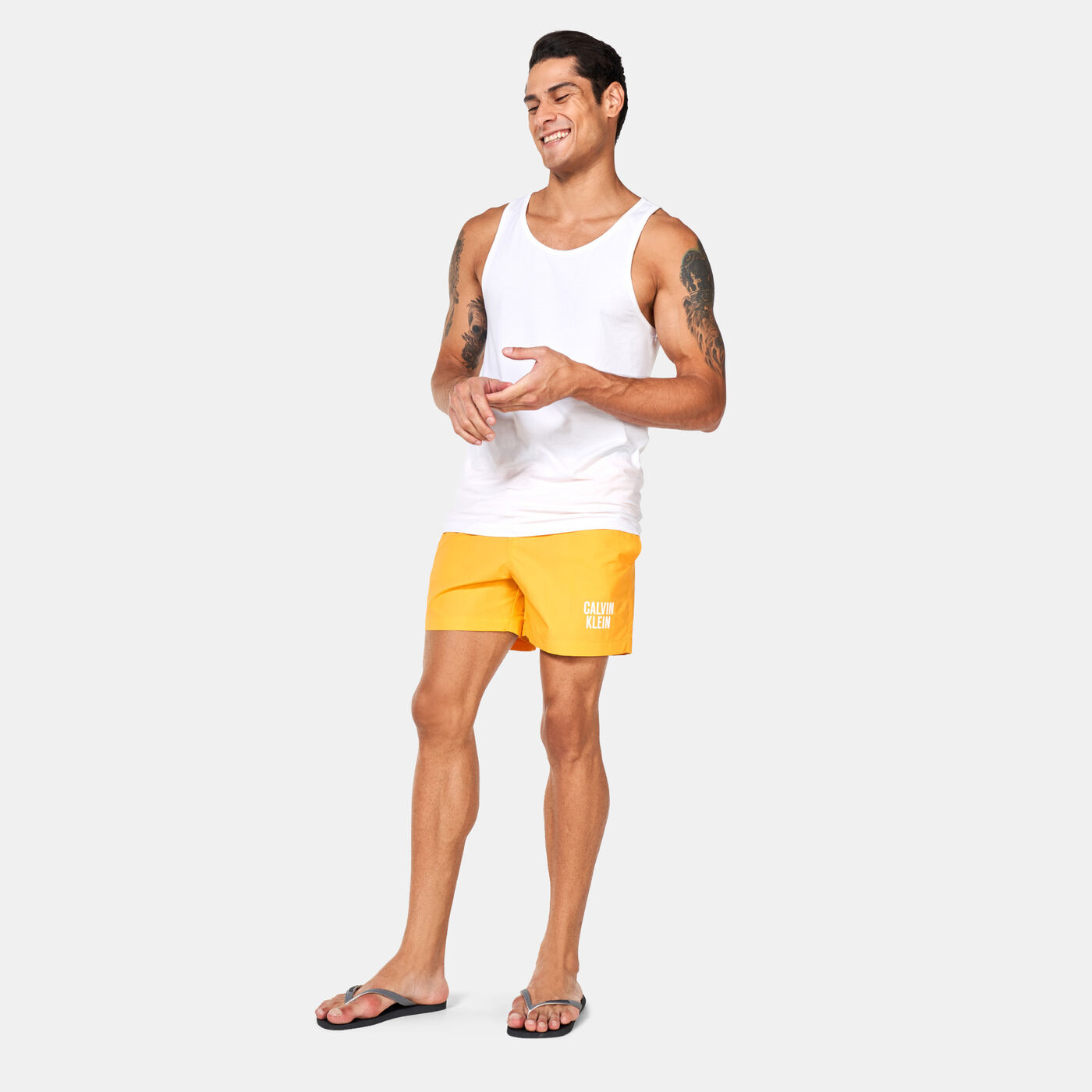 Men's Double Waistband Swimming Shorts