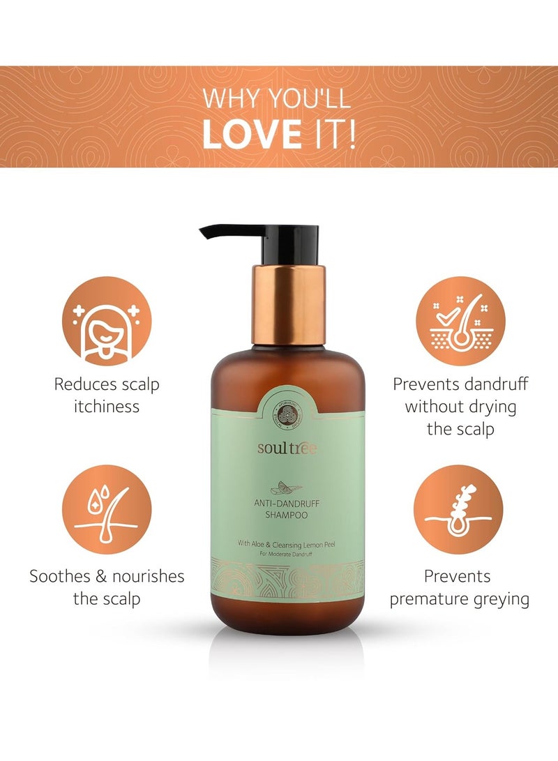 SoulTree Anti Dandruff Shampoo With Aloe Cleansing Lemon Peel For Moderate Dandruff 250ml