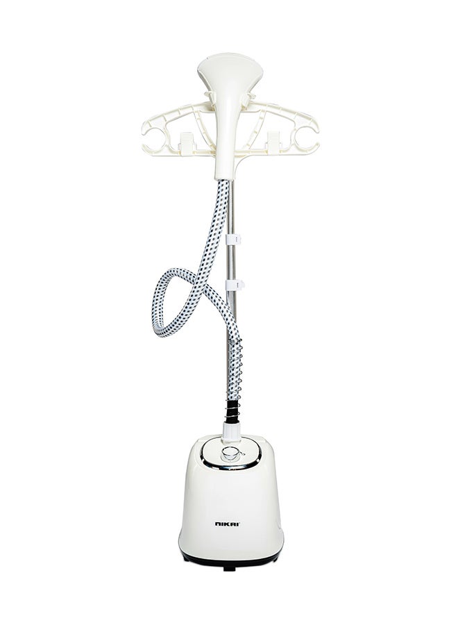 Garment Steamer With Suit Hanger System, 2 Steam Levels, Overheating Protection, Wrinkle-Free, High-Quality Telescopic Poles, 50Min Steam, Ideal For Home And Business Use 1.6 L 1800 W NGS566A White