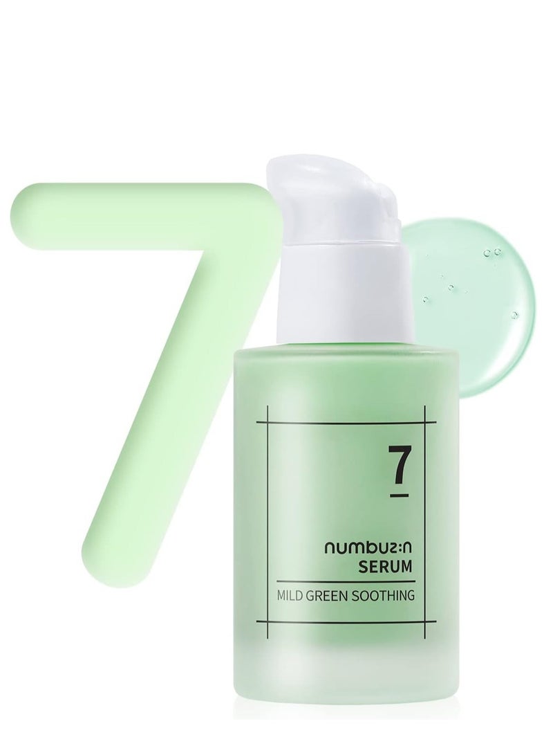 numbuzin No.7 Mild Green Soothing Serum, 1.69 fl.oz / 50ml | Soothing, Acne prone skincare, Pimple care, Noni, Cica, Houttuynia cordata