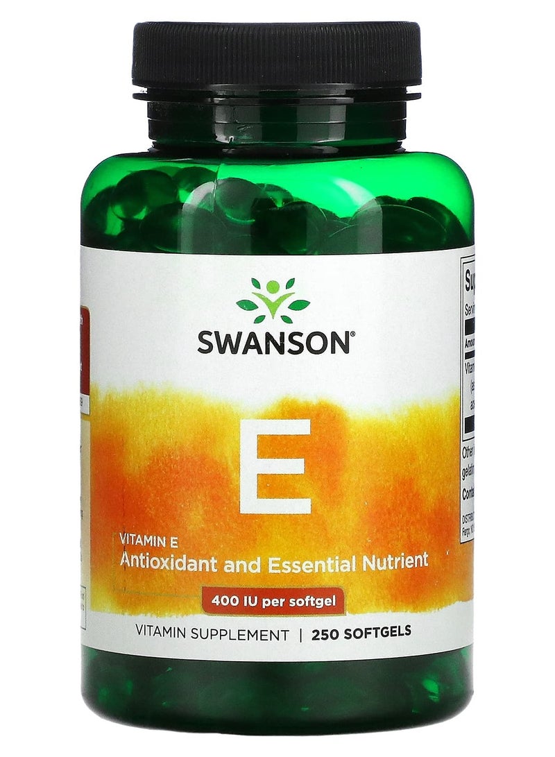 Vitamin E, 400 IU, 250 Softgels