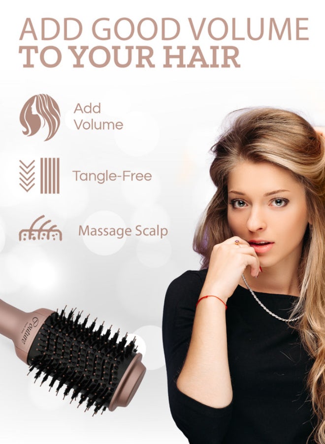 Hot Air Brush Dryer -  One Step Oval Hair Dryer Comb Brush as Volumizer, Dryer, Straightener and curler
