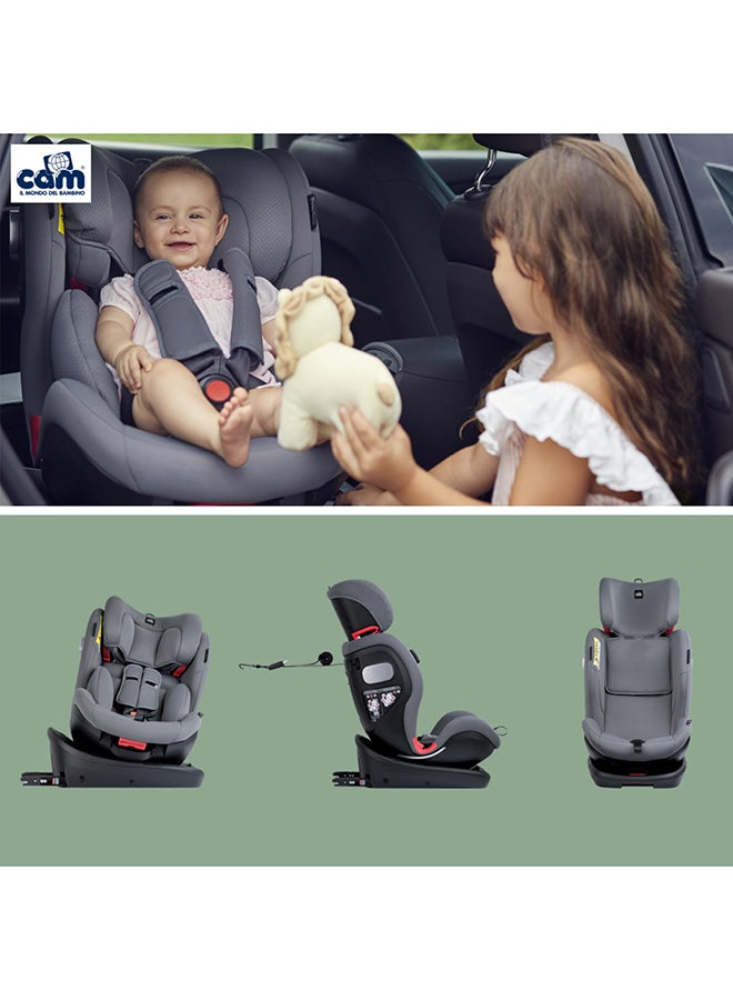 Panoramic Baby Car Seat, Outdoor, Authentic, Essential, Lightweight And Comfortable For Baby And Kids Easy Travel, Protection For The Head Up To 0-3 Years Old, 0.36 Kg - Grey