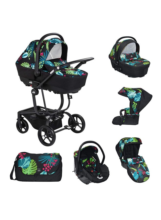 Taski Sport Baby Travel System - Green  -  Super Compact And Lightweight Travel System, Very Spacious, From 0 To 4 Years Old, 22 Kg, Rocking Function, Made In Italy, Aluminium Frame