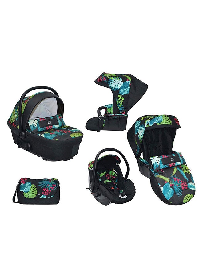 Taski Sport Baby Travel System - Green  -  Super Compact And Lightweight Travel System, Very Spacious, From 0 To 4 Years Old, 22 Kg, Rocking Function, Made In Italy, Aluminium Frame