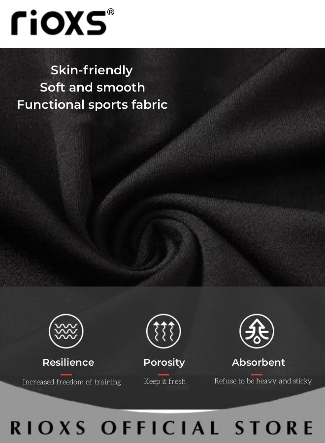 3 Pack Mens Compression Shorts, Quick Dry Athletic Workout Underwear, Base Layer Shorts, Compression Workout Shorts, Highly Elastic Soft Briefs for Cycling, Yoga, Boxing, Gym and Running, Designed for Athletic Comfortable Experience