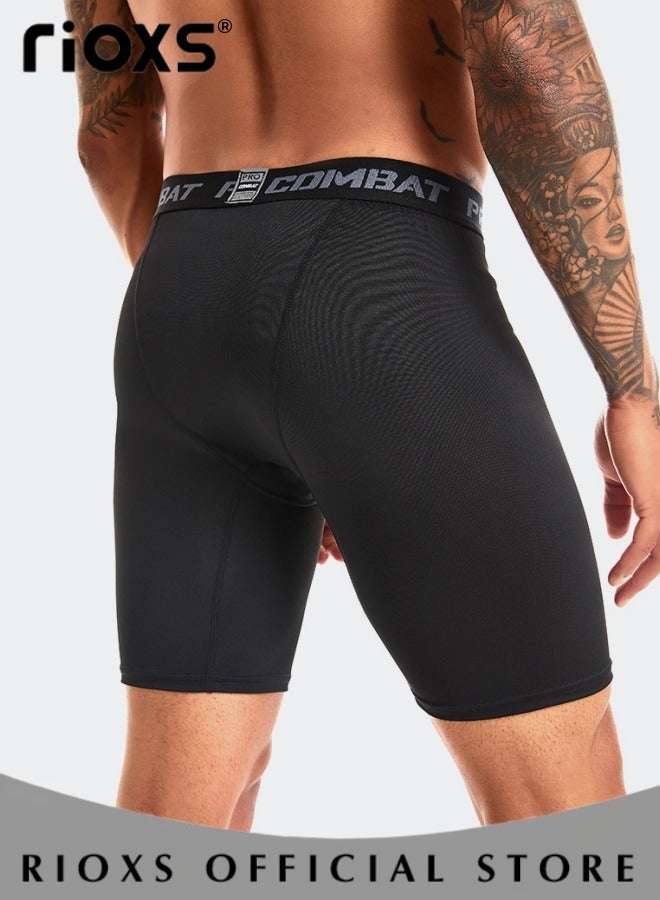 3 Pack Mens Compression Shorts, Quick Dry Athletic Workout Underwear, Base Layer Shorts, Compression Workout Shorts, Highly Elastic Soft Briefs for Cycling, Yoga, Boxing, Gym and Running, Designed for Athletic Comfortable Experience
