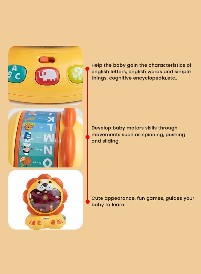 Baybee Cute Lion Musical Machine Toys for Kids and Infants Early Education Toys for Babies and Newborns Montessori Learning Developmental Toys For 2+ Years old boys girls