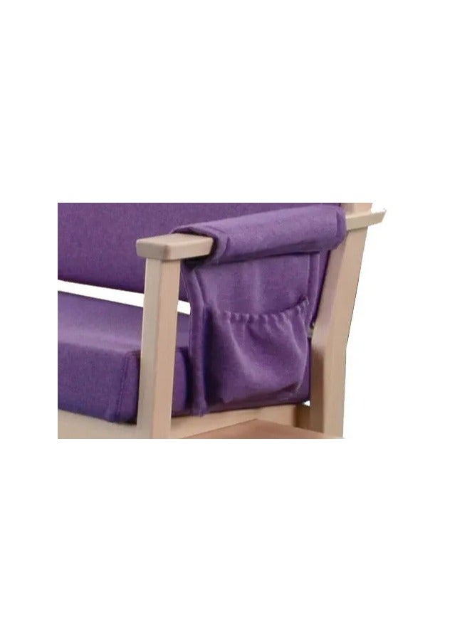 Muslim Prayer Chair Islamic wooden Velvety Comfortable Cushioned Chair With Armrest And Side Pocket