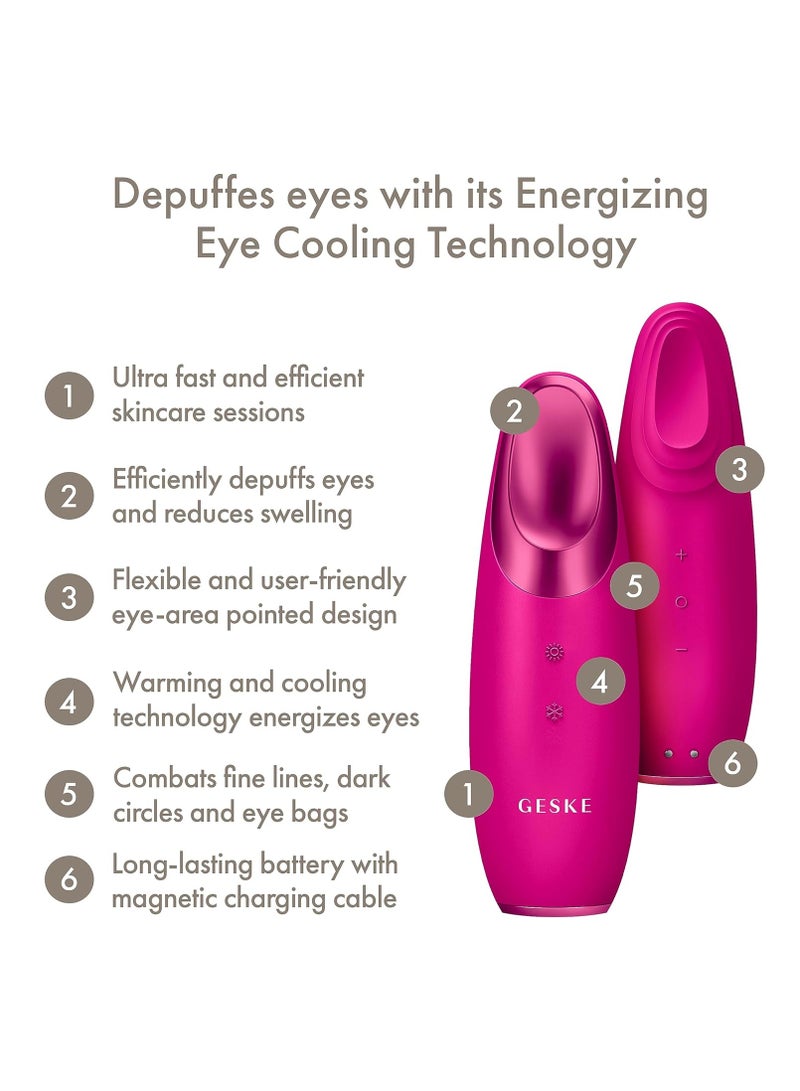 Smart App Guided Warm & Cool Eye Energizer | 6 In 1 | Heated Eye Massager | Combat Dark Circles & Under-Eye Bags | Refresh Droopy Eyelids | Anti-Stress & Relaxation | Sonic Massaging