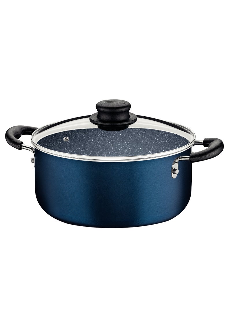 Since 1911,Made in Brazil-  9 Pieces Blue Aluminum Cookware Set with Interior and Exterior Starflon Max Nonstick Coating