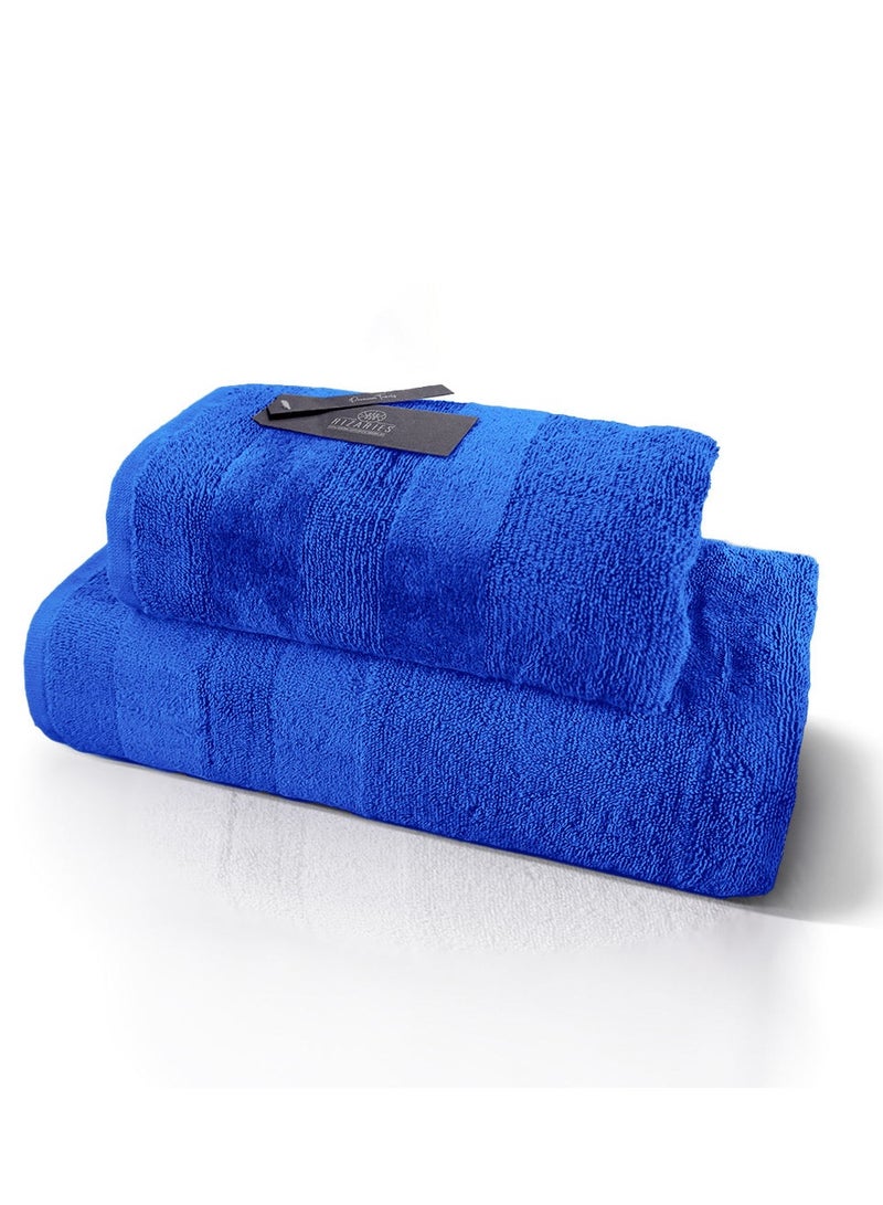 Luxury Couple Bathroom Set - 2 Bathrobes with Slippers and 2 Towel Sets - Unisex