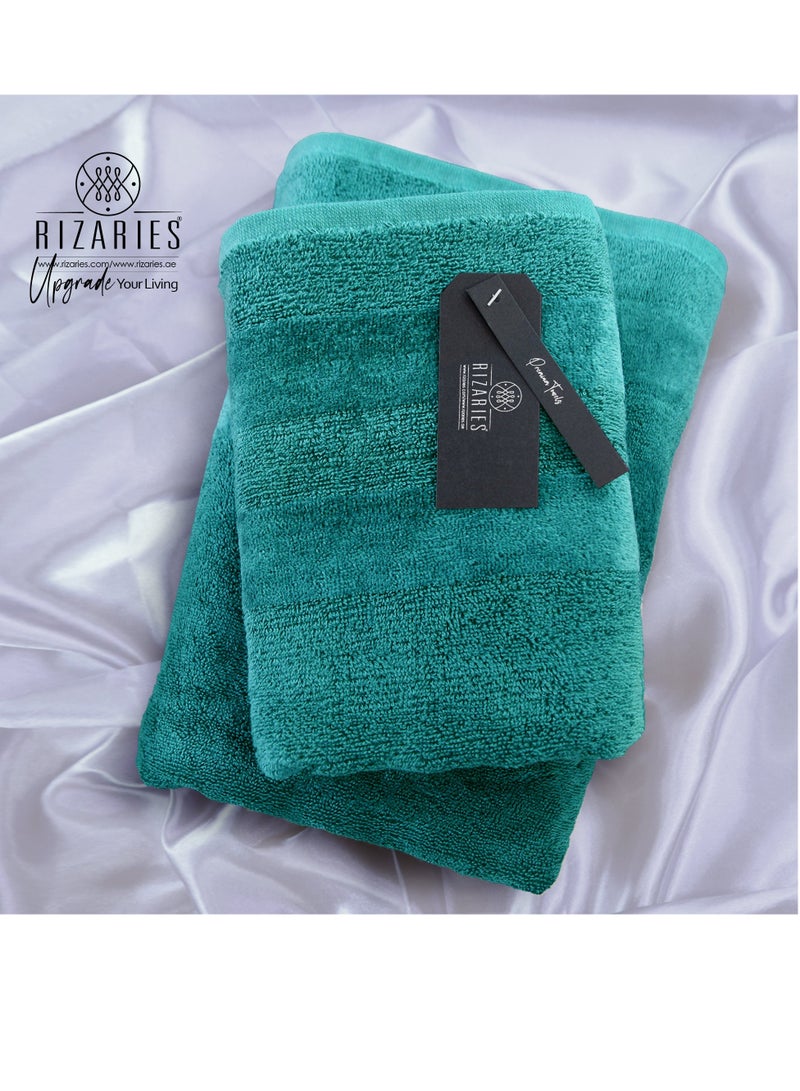 Luxury Couple Bathroom Set - 2 Bathrobes with Slippers and 2 Towel Sets - Unisex