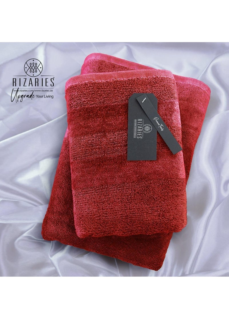 Luxury Couple Bathroom Set - 2 Bathrobes with Slippers and 2 Towel Sets - Unisex