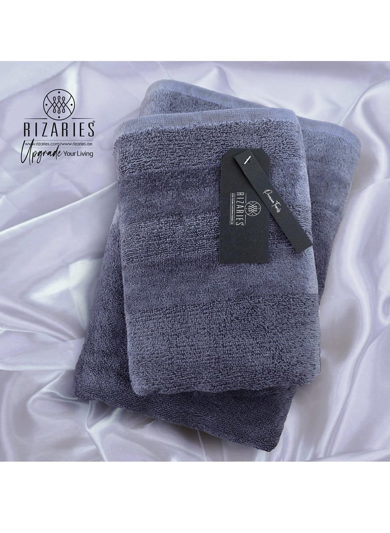 Luxury Couple Bathroom Set - 2 Bathrobes with Slippers and 2 Towel Sets - Unisex