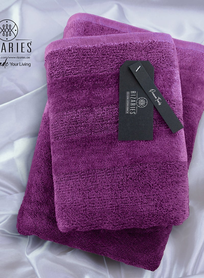 Luxury Couple Bathroom Set - 2 Bathrobes with Slippers and 2 Towel Sets - Unisex