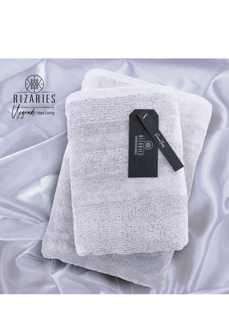 Luxury Couple Bathroom Set - 2 Bathrobes with Slippers and 2 Towel Sets - Unisex