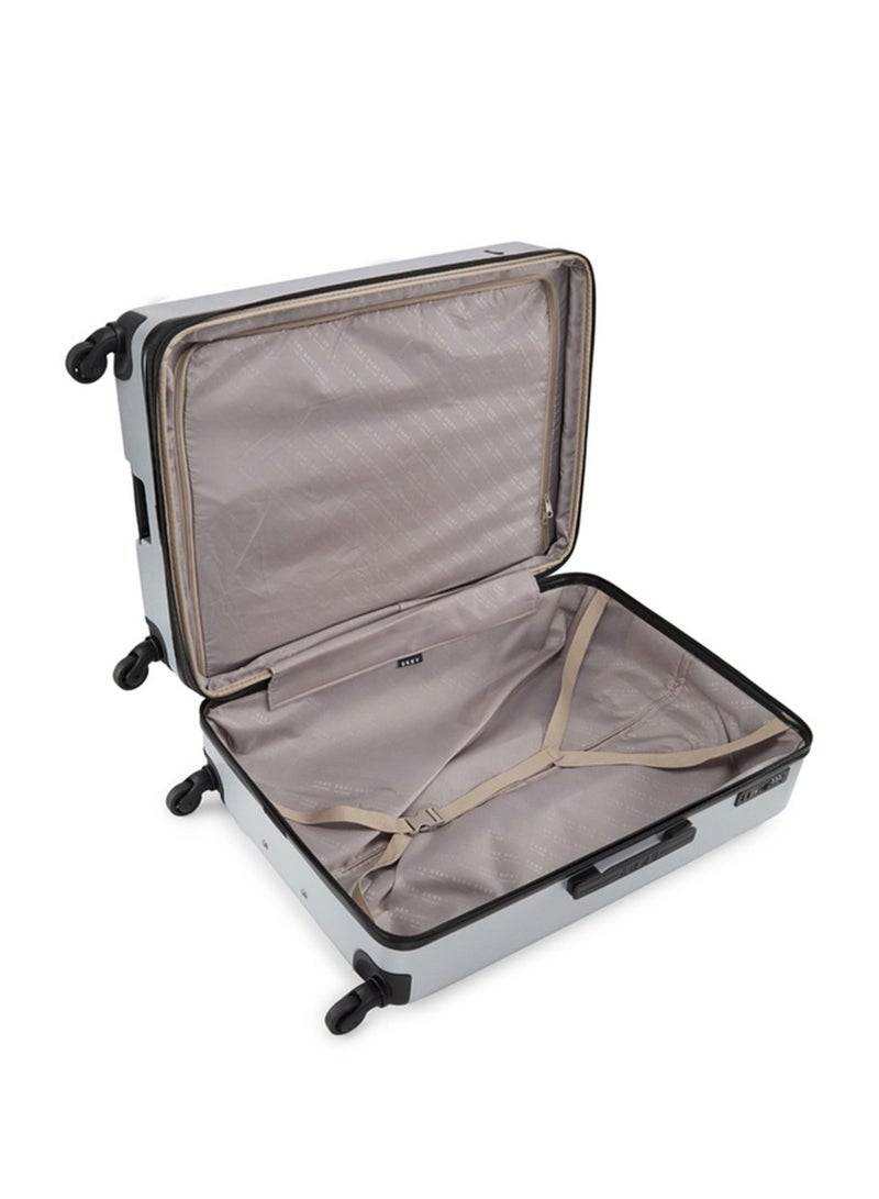 Dkny New Yorker Hardside Luggage on Wheels for Unisex | Ultra Lightweight ABS on with Spinner Wheels 4 Color Silver