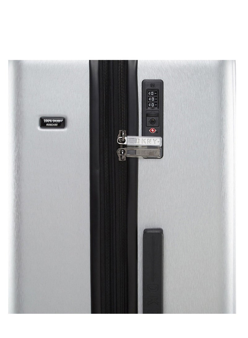 Dkny New Yorker Hardside Luggage on Wheels for Unisex | Ultra Lightweight ABS on with Spinner Wheels 4 Color Silver