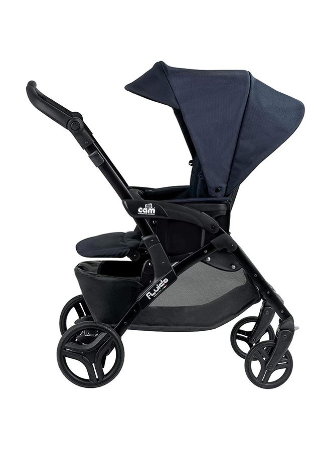 Fluido Easy Baby Travel System - Brown, Adjustable 3-Position Backrest, From 0 To 4 Years Old, 22 Kg, 5-Point-Safety Harness, Freestanding When Folded, Made In Italy