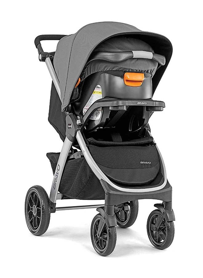 Bravo Travel System 0M-3Y,Includes The 1-Rated Keyfit® 30 Infant Car Seat With Stay-In-Car Base, One-Hand Smart Fold, 17.5 Kg. Camden