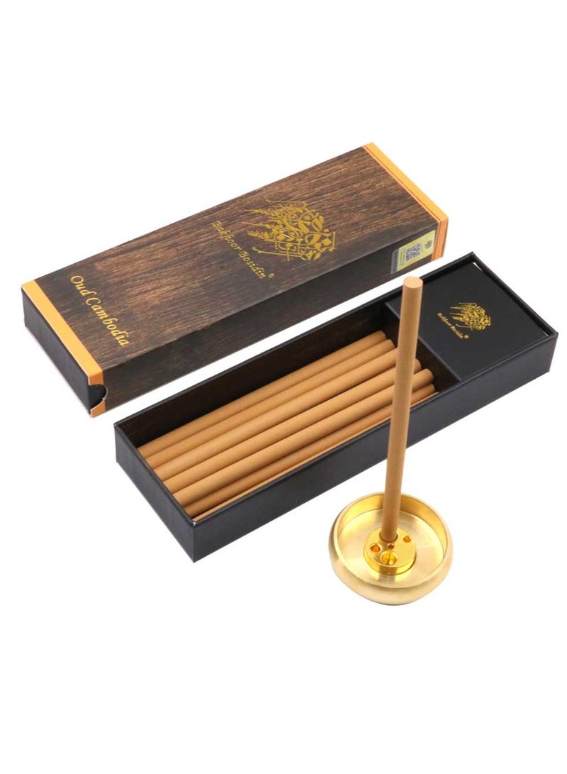 Bakhoor BoSidin – Cambodian Oud Bakhoor Incense Sticks 25g with Copper Incense Burner – A75-1