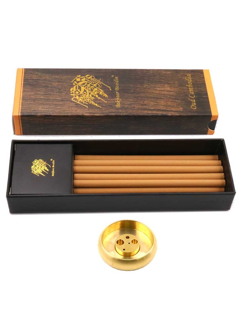 Bakhoor BoSidin – Cambodian Oud Bakhoor Incense Sticks 25g with Copper Incense Burner – A75-1