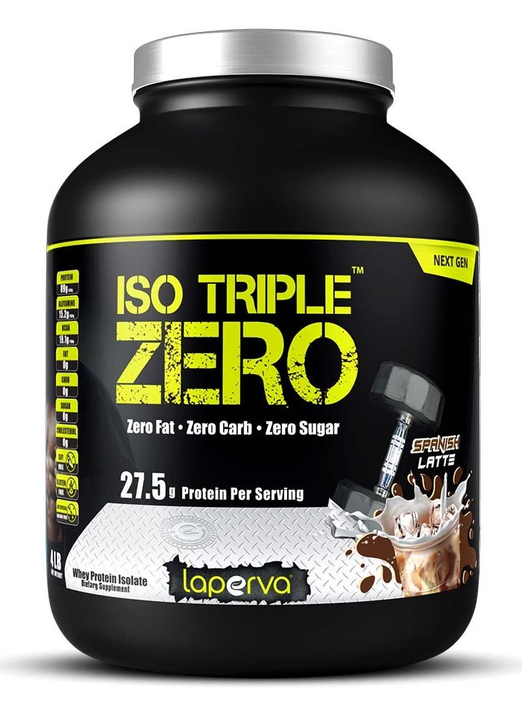 Iso Triple Zero Next Generation, Supports Muscle Growth and Recovery, Rapidly Absorbed, 0 sugar & 0 carb & 0 fat, Spanish Latte Flavor, 4 Lbs