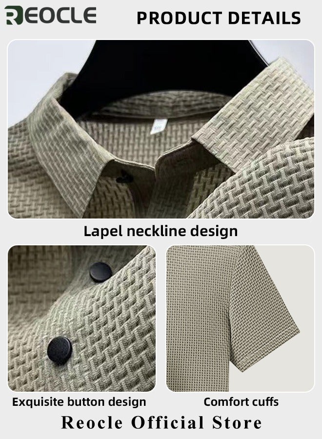 Men's Polo Shirt Mesh Ice Silk Short-sleeved T-shirt Short Sleeve Sports Golf Tennis T-Shirt Casual Collared Summer Shirt Classic Polo Shirt