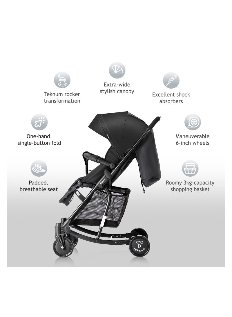 2-in-1 Glide Stroller - Black