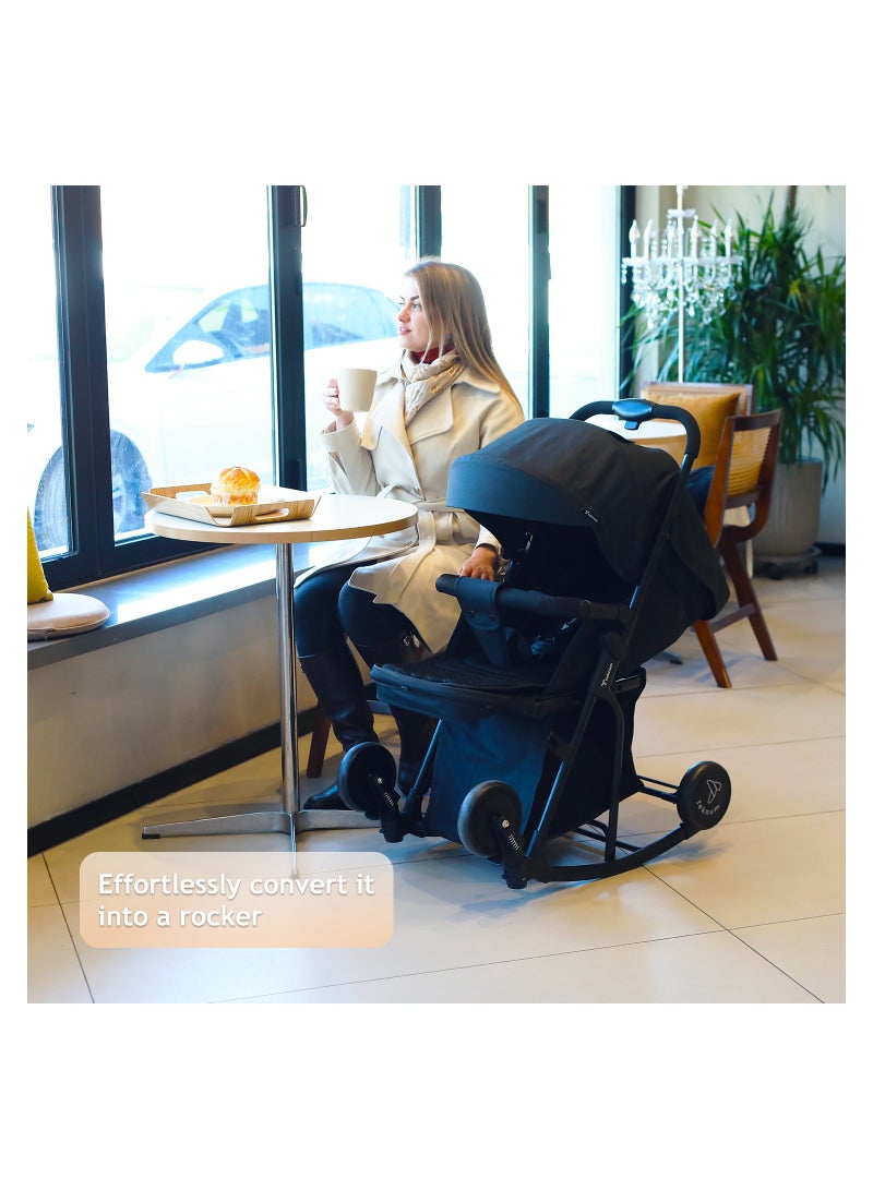 2-in-1 Glide Stroller - Black