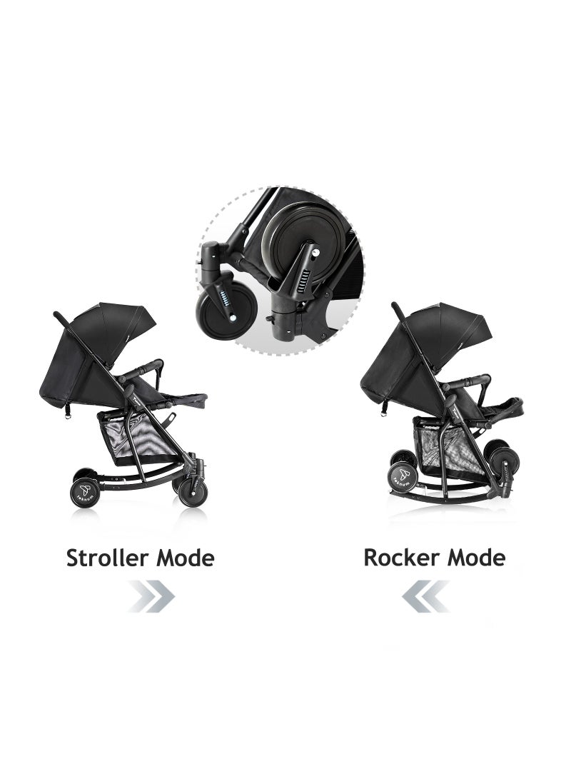 2-in-1 Glide Stroller - Black