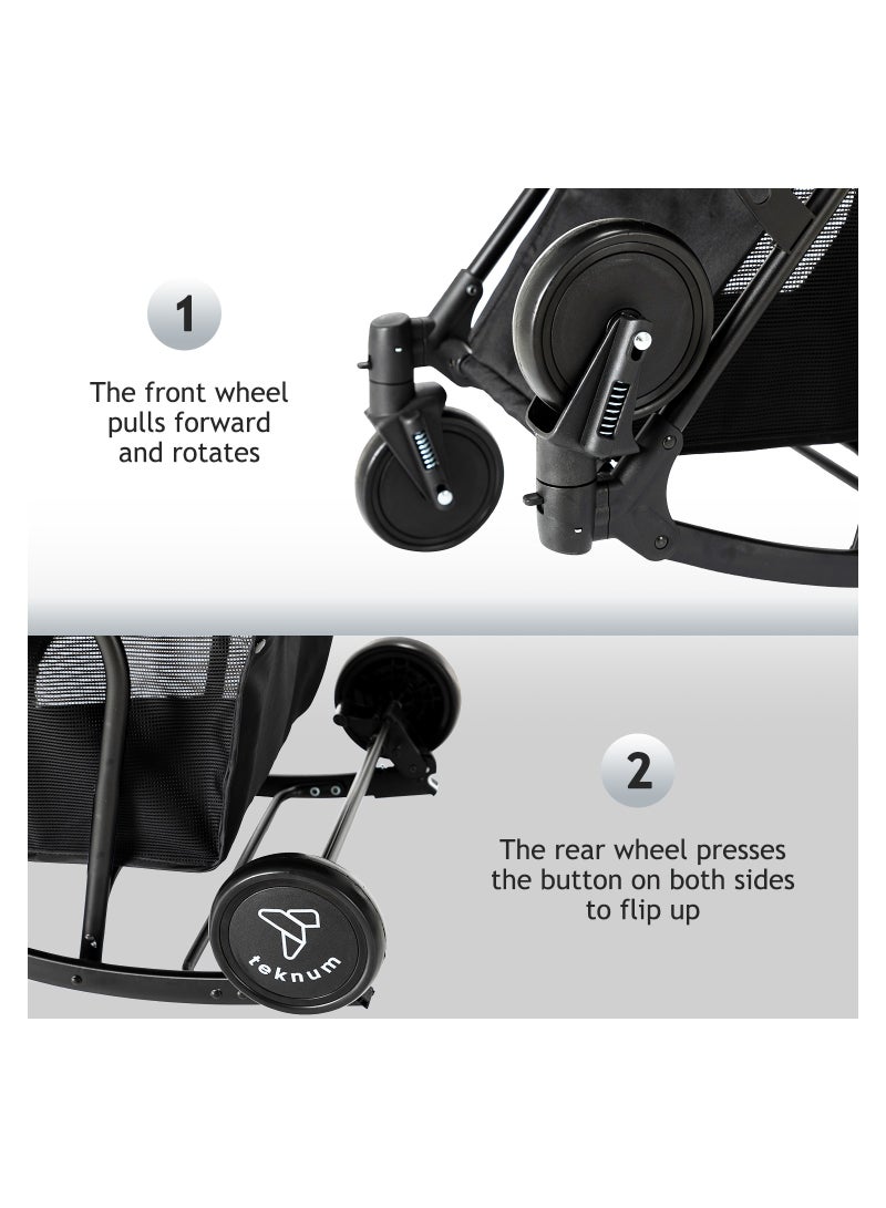 2-in-1 Glide Stroller - Black