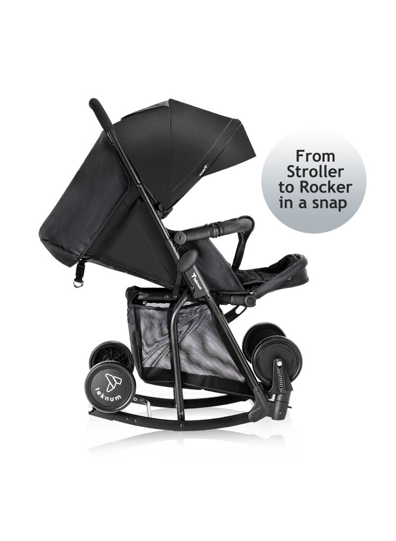 2-in-1 Glide Stroller - Black