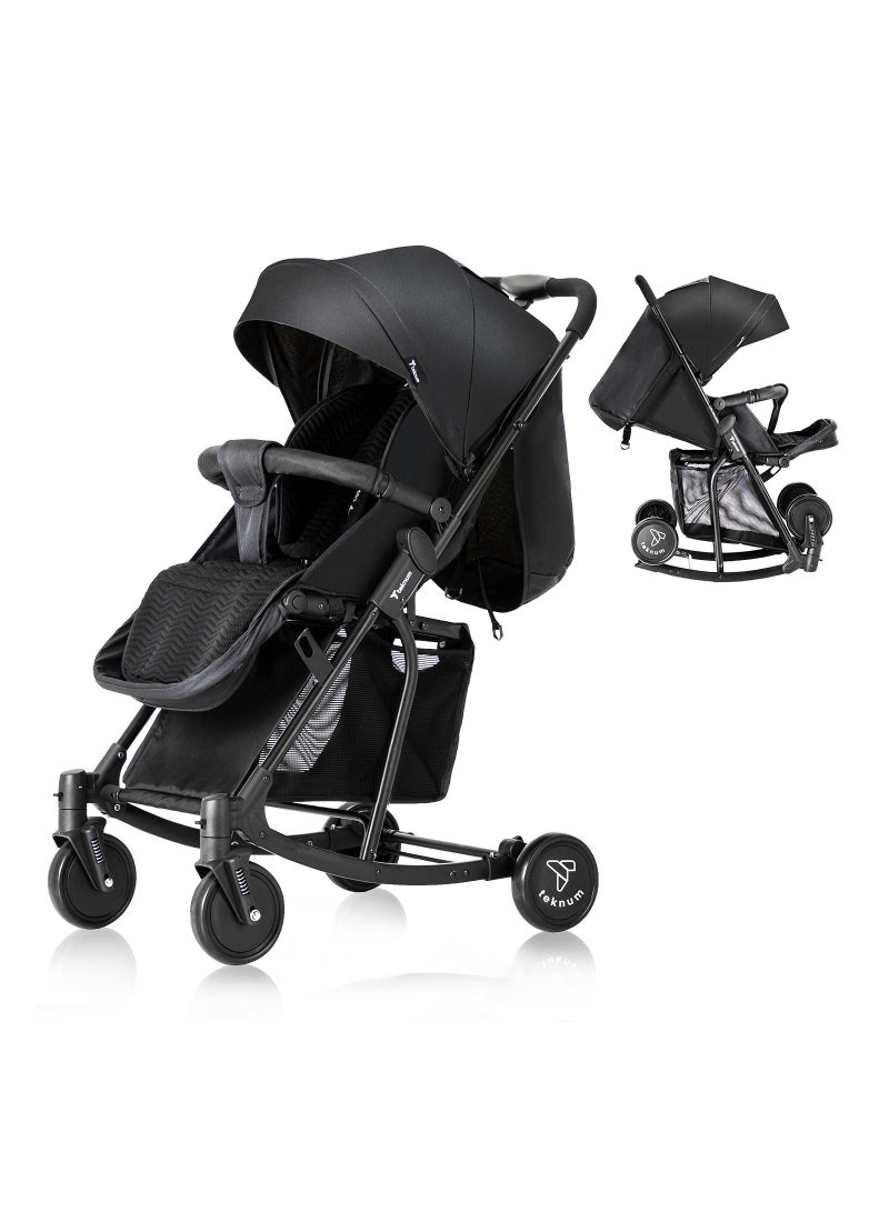 2-in-1 Glide Stroller - Black