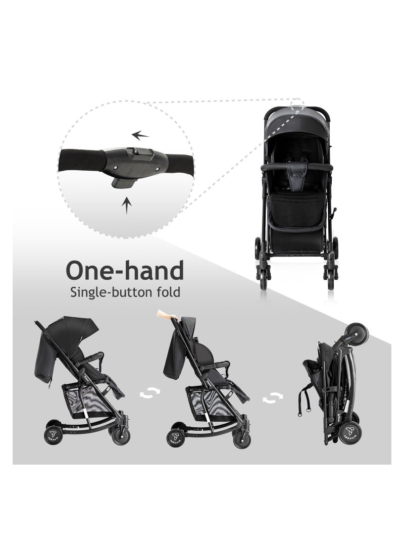 2-in-1 Glide Stroller - Black