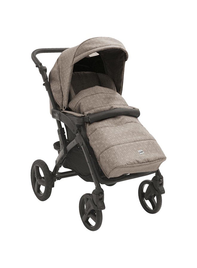 Mod. Rover Travel System - Vintage Beige, From 0 To 4 Years Old, 22 Kg, Spacious And Deeper Carrycot, Rocking Function, Aluminium Frame, Portable And Compact Folding, Made In Italy