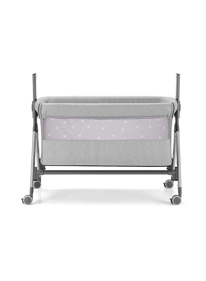 Sempreconte Baby Co Bed Cradle, Baby Cot, Rocking Cradle, Convertible, Foldable,  Essential Sleeping Portable, Crib, Bedside - Silver Stars