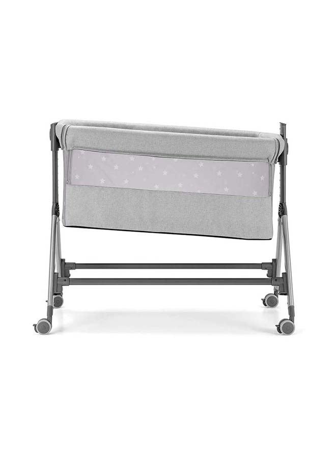 Sempreconte Baby Co Bed Cradle, Baby Cot, Rocking Cradle, Convertible, Foldable,  Essential Sleeping Portable, Crib, Bedside - Silver Stars