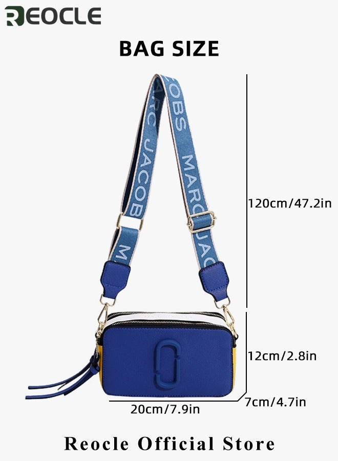 Women's Crossbody Bag Shoulder Bag with Adjustable Wide Strap Square Camera Crossbody Purse HandBag Simple Trendy Small Shoulder Bag