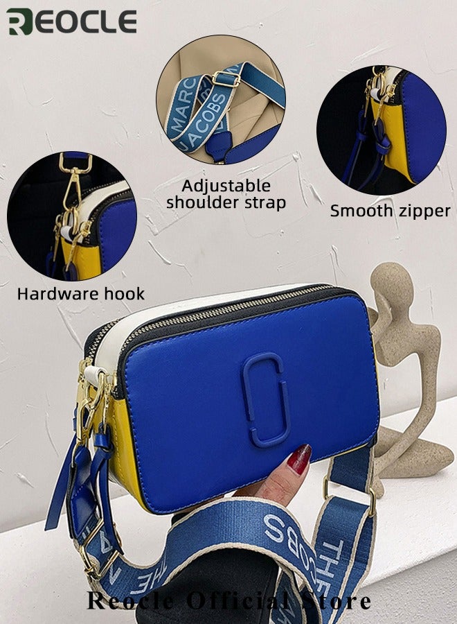 Women's Crossbody Bag Shoulder Bag with Adjustable Wide Strap Square Camera Crossbody Purse HandBag Simple Trendy Small Shoulder Bag