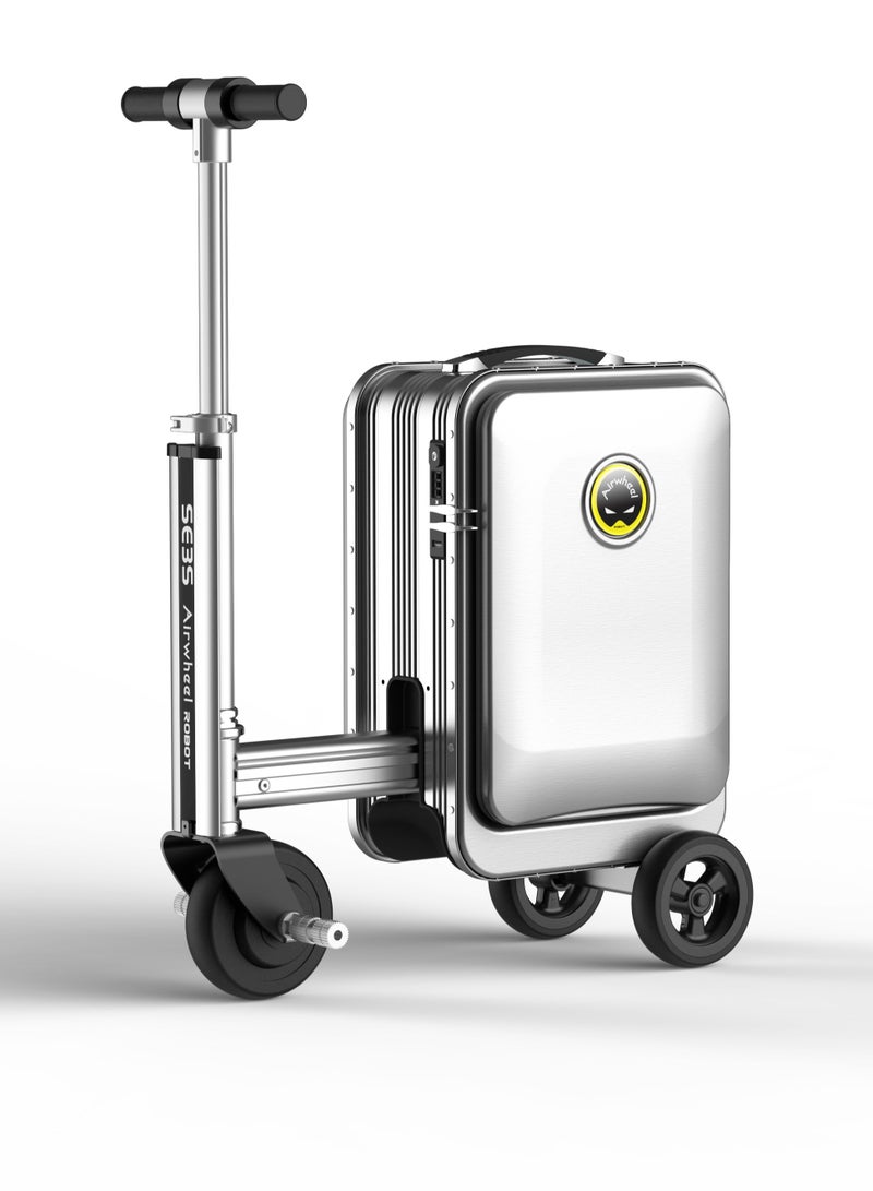 SE3S - Electric Luggage Scooter - Silver | Smart Riding Suitcase with Removable Battery, Airwheel Luggage | Official Dealer in UAE