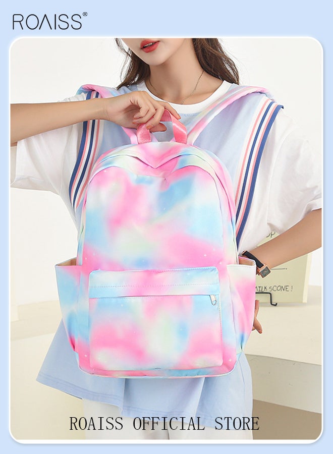 3-Piece Set New School Bag Elementary School/Junior High School/High School/Student Bag College Student Backpack Casual Cute Girl