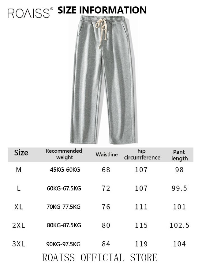 Men's Straight-Leg Pants Long Loose Fit Wide-Leg Trousers for Young Students Casual and Trendy with Good Fabric Drape