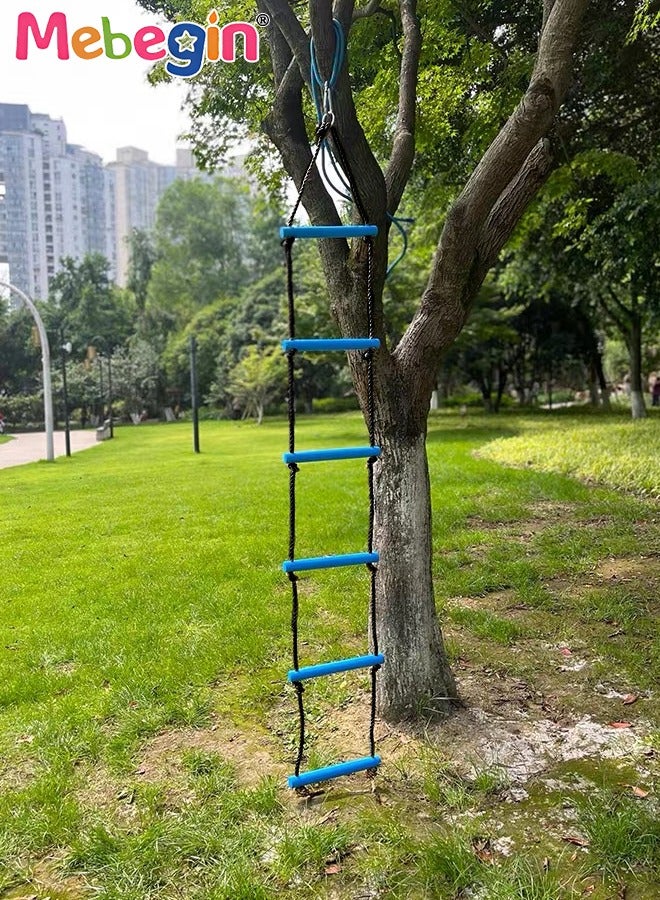 Kids Rope Ladder, Six-Section Treehouse Ladder, Children's Climbing Toys, Fun Safe Exercise Equipment, Outdoor Play Equipment, Outdoor Toys for Climbing Frame, Tree House, Dens and Play House, 200cm