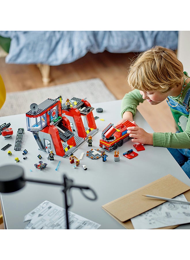 LEGO City Fire Station with Fire Engine 60414 (843) Pieces