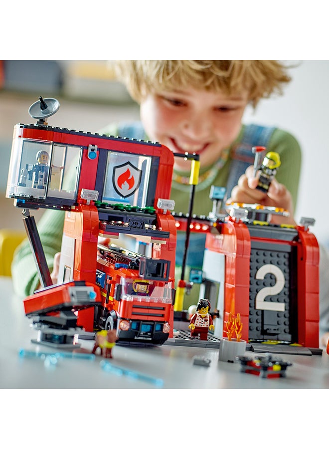 LEGO City Fire Station with Fire Engine 60414 (843) Pieces