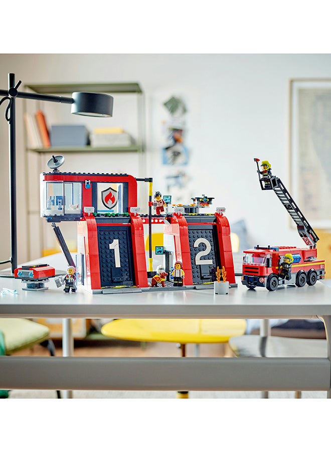 LEGO City Fire Station with Fire Engine 60414 (843) Pieces
