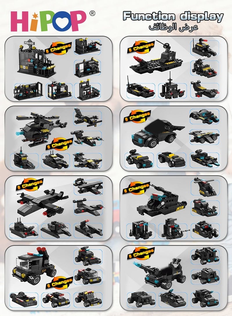 Police Series Building Blocks,51 Variants And Transformable Robots,Widely Compatible,Kid Puzzle Toy